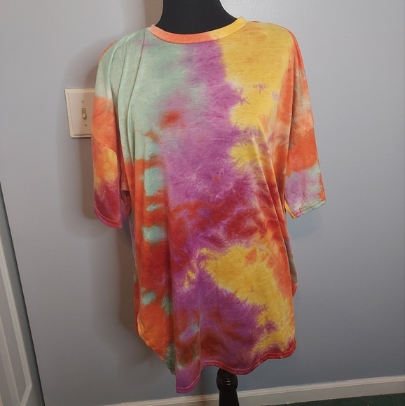 Shein Curve Tie Dye T-Shirt Dress Dress Size 1XL - Picture 2 of 6